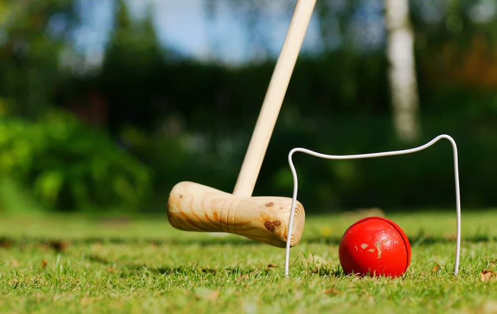 Close-up-of-croquet-being-played