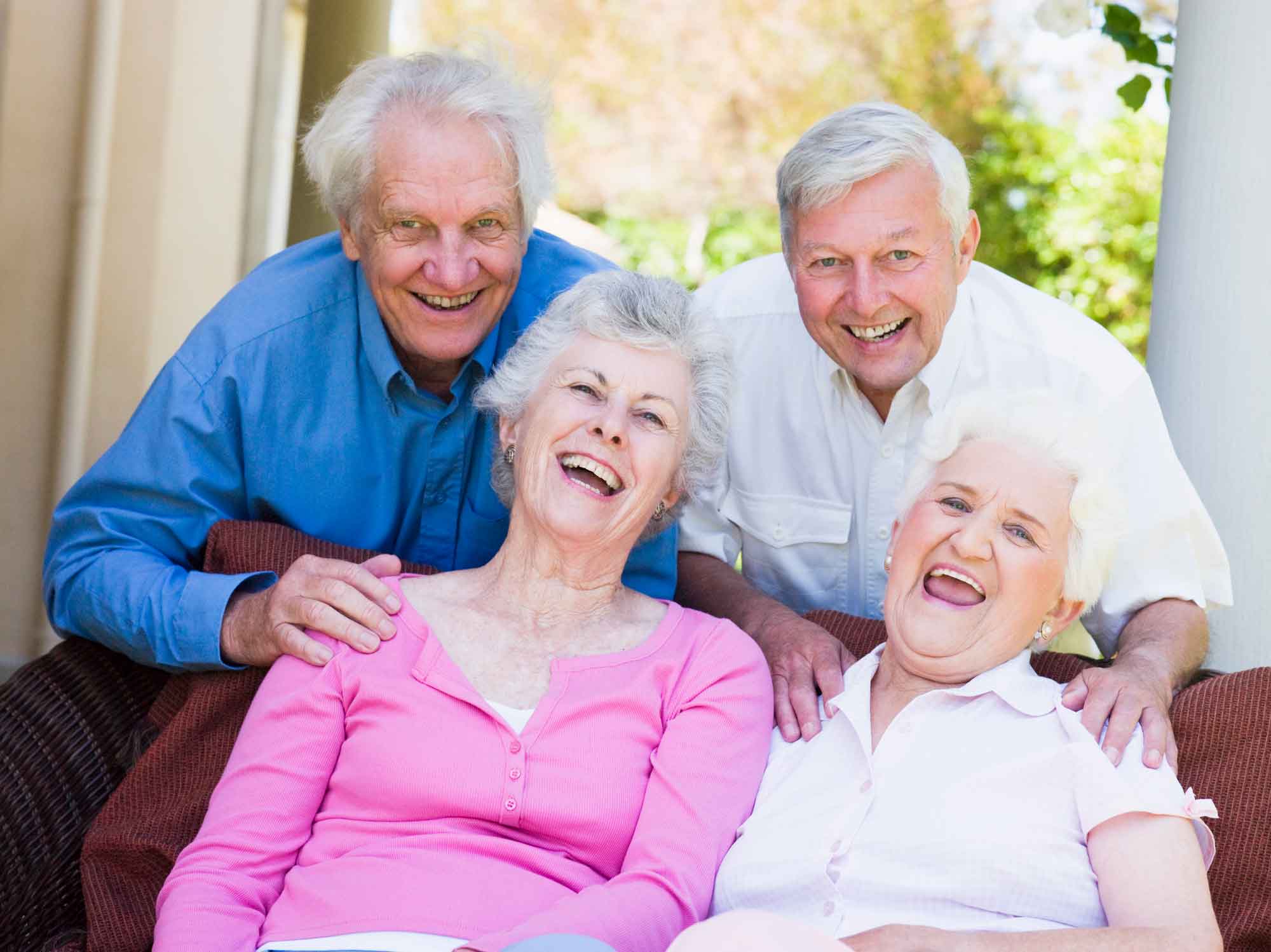 Group of senior friends relaxing together